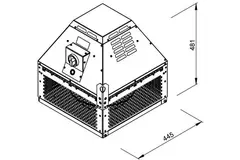 Dakventilator rookgasafvoer horizontaal - DHN 280 D2 F4 30