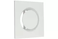 Ventilatieventiel afvoer metaal vierkant Ø100 mm wit met klemveren - DVSQ100