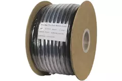 Soepele zwarte rubberkabel 4 x 1,5 voor buiten, rol 50 meter