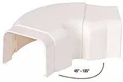 Climaplus airco leidinggoot Verstelbare bocht 90x65mm RAL 9010 WIT