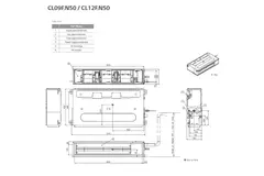 Climatiseur LG à faible statique unité intérieure + télécommande CL09F R32 2.6 kW