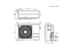 LG Triple split airco MU3R19-090909 R32 3x2,5 kW set