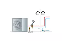 Vorstbeveiligingsklep warmtepomp monobloc 1'' aansluiting