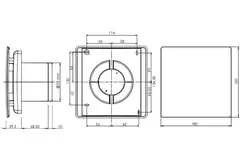 Itho Daalderop badkamerventilator Ø100 mm- wit met timer en 2 snelheden BTV-ssst T