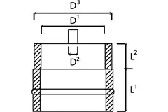 DW diameter 350 (350/400) condensdop (I316L/I304)