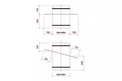 Plakplaat 59 graden Stream-Vent ventilatiekap diameter 630 mm