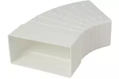 Coude horizontal rectangulaire en plastique à 15-60° 110 x 55 - KLH15-60
