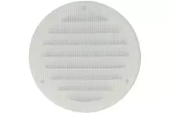 Metalen ventilatierooster rond 125mm wit - MR125 - RAL9016