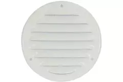 Metalen ventilatierooster rond 125mm wit - MR125 - RAL9016