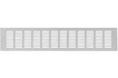 Plintrooster aluminium - zilver L=500mm x H=100mm - RA1050S