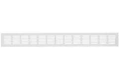 Grille de ventilation plinthe aluminium - blanc L = 500 mm x H = 60 mm - RA650