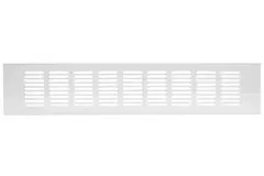 Grille de ventilation plinthe aluminium - blanc L = 400 mm x H = 80 mm - RA840