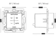 Duco bedieningsschakelaar RF/Wired zwart