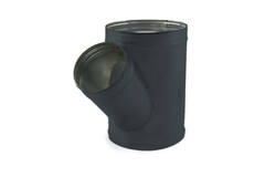 Té de Ø 100 mm - Ø 100 mm pour conduit rigide galvanisé (45°) - sur mesure RAL7016