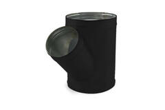 Spiro t-stuk 80 mm diameter 80 mm (45 graden) (sendz. verz.) RAL9005