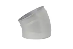 Coude spiralé rond 30° Ø 80 mm pour conduit rigide galvanisé - sur mesure RAL7035