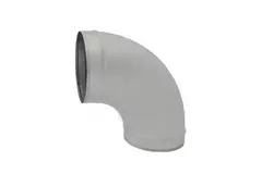 Coude spiralé rond 90° Ø 150 mm pour conduit rigide galvanisé - sur mesure RAL7035