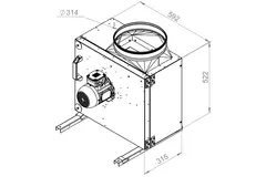Ventilateur de caisson gaz de combustion F400 - MPS 280 D2 F4 30