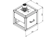 Boxventilator rookgas met lineaire flow - MPC 280 D2 F4 TI30