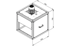 Boxventilator rookgas met lineaire flow - MPC 450 D4 F4 TI30