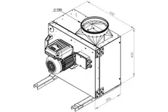 Boxventilator motor buiten luchtstroom - MPS 225 EC 30