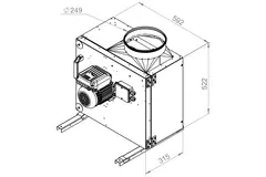 Boxventilator motor buiten luchtstroom - MPS 250 EC 30