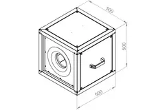 Boxventilator motor buiten luchtstroom - MPC 250 EC T30