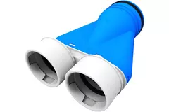Vent-Axia Uniflexplus ventilatie ventielcollector 2x Ø90 mm met tuit Ø125 mm