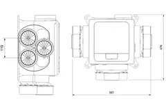 Vent-Axia Multihome EEP basis 368 m³/h + vochtsensor - euro stekker