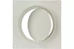 Ronde kunststof muurplaat met terugslagklep diameter: 150mm - AFV150