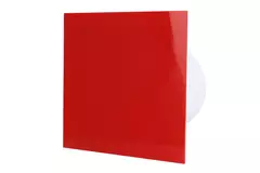 Air Roxy badkamerventilator met aansluitdiameter 125 mm met trekkoord en stekker - kunststof front rood