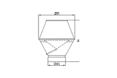 Deflectorkap rond 200 mm sendzimir verzinkt