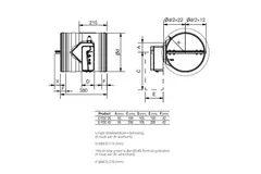 Brandklep rond 125 mm handbediend - E-FDC25 D125 R