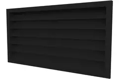 Grille murale extérieure 1200x600 en acier avec ailettes fixes - couleur mixte 9005