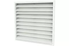 Buitenmuurrooster aluminium 300x300 - RAL 9010