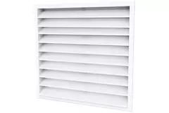 Buitenmuurrooster gegalvaniseerd staal 300x300 - RAL 9016