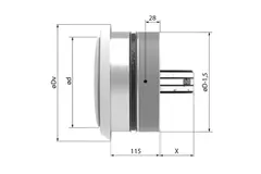 Clapet coupe-feu circulaire 125mm avec vanne de ventilation - E-BFDC V EI120S D125