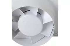 Badkamer ventilator Ø 100 mm met timer - glazen front satijn zilver
