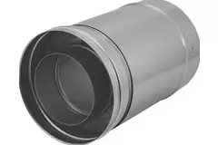 Concentrische diameter  60 - 100 mm schuifstuk I316L/I304 (D0,5/D0,5) (incl. afdichtingsrubbers binnenbuis)