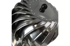 Windgedreven dakventilator Cowl 200 mm RVS inclusief plakplaat - 115m3/h