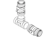 Geïsoleerd T-stuk EPS diameter 160mm