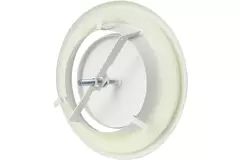Ventilatie afvoer ventielen metaal Ø 200 mm RAL 9010 met klemveren - DVSC200