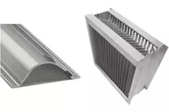 Aluminium druppelvanger met alu schoepprofiel B=400 x H=1200