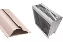 Aluminium-Tropffänger mit Kunststoff-Lamellenprofil B=200 x H=1100