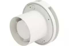 Badkamer ventilator rond Ø 150 mm wit met timer - design EAT150T