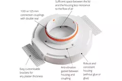 Ergovent instucbaar frameloos ventilatieventiel rond 160 mm