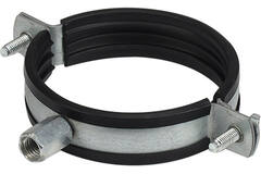 Metalen beugel diameter 125 mm met rubber (sendz. verz.)