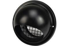 RVS bolrooster 100mm geveldoorvoer - EL-SS-B100 SS RAL9005