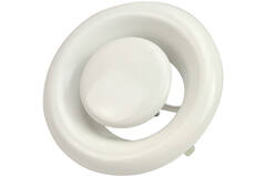 Ventilatie afvoer ventiel 125mm met metaal klemveren - DVS-C125 RAL9010