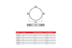 Thermoduct 9mm beugel  250mm - PCTD250
